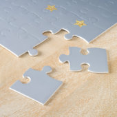 Blauer Gold-Traum Sterne Einhorn Puzzle (Seite)