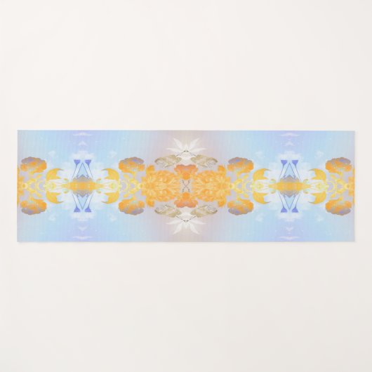 Blauer Gold und Blauer Dritte Augen Totem Yogamatte (Vorderseite (Horizontal))