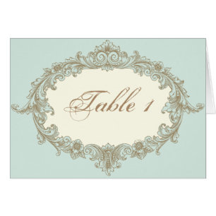 Blauer Goldcreme-Vintager Rahmen-Wedding