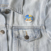 Blauer goldener Bär Button (Beispiel)
