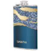 Blauer goldener Glitzer-Marmor von Agate Flachmann (Links)