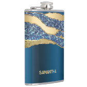 Blauer goldener Glitzer-Marmor von Agate Flachmann (Rechts)