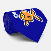 Blauer Goldfisch Krawatte (Gerollt)