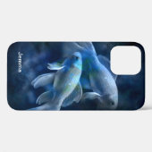 Blauer Goldfisch Personalisiert Case-Mate iPhone Hülle (Rückseite (Horizontal))