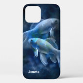 Blauer Goldfisch Personalisiert Case-Mate iPhone Hülle (Rückseite)