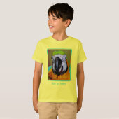 Blauer Goldmakatapfel Abstrakt Personalisiert T-Shirt (Vorne ganz)