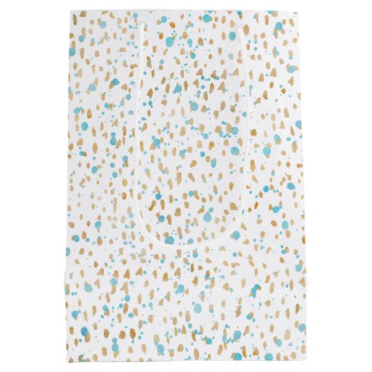 Blauer Goldsand Mittlere Geschenktüte (Rückseite)