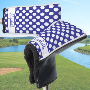 Blauer Golf-Schlagkopfbezug mit Punkten für Damen Golf Headcover