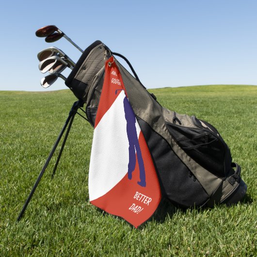 Blauer Golfer-Tag des Vaters Golfhandtuch (Gras)