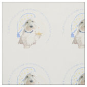 Blauer Goodnight Westie Stoff (Muster)