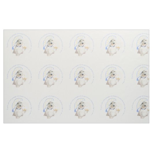 Blauer Goodnight Westie Stoff (Fat Quarter (45,7 x 55,9 cm))
