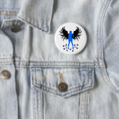 Blauer Goth Engelsknopf Button (Beispiel)