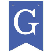 Blauer Gott segne 6 Briefe Name Taufgemeinschaft Wimpelkette (Erste Fahne)