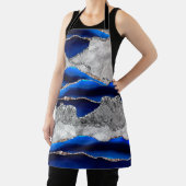 BLAUER GRABMARBLE AGATE SILVER GLITZER GLAM SCHÜRZE (InSitu)