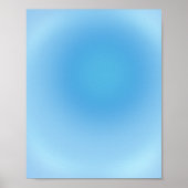 Blauer Gradient Aura Poster (Vorne)