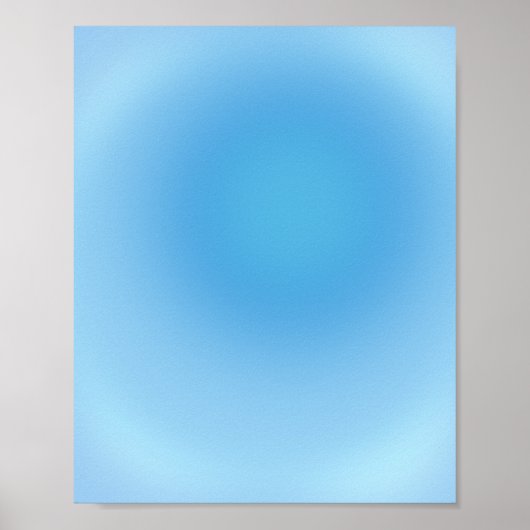 Blauer Gradient Aura Poster (Vorne)
