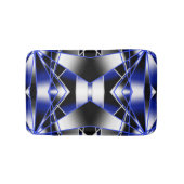 Blauer Gradient ausgefüllter mechanischer Zeichnen Badematte (Vorderseite)