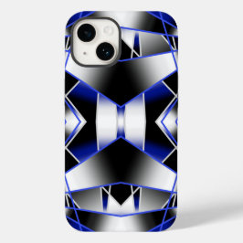 Blauer Gradient ausgefüllter mechanischer Zeichnen Case-Mate iPhone 14 Hülle