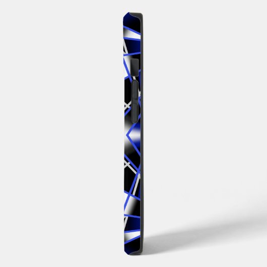 Blauer Gradient ausgefüllter mechanischer Zeichnen Case-Mate iPhone Hülle (Rückseite / Links)