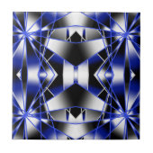 Blauer Gradient ausgefüllter mechanischer Zeichnen Fliese (Vorderseite)