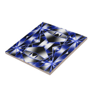 Blauer Gradient ausgefüllter mechanischer Zeichnen Fliese