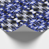 Blauer Gradient ausgefüllter mechanischer Zeichnen Geschenkpapier (Ecke)