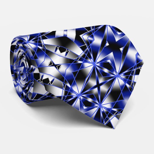 Blauer Gradient ausgefüllter mechanischer Zeichnen Krawatte (Gerollt)