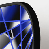 Blauer Gradient ausgefüllter mechanischer Zeichnen Pickleball Schläger (Linke Seite)