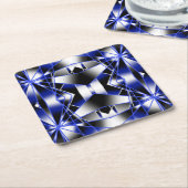 Blauer Gradient ausgefüllter mechanischer Zeichnen Rechteckiger Pappuntersetzer (angewinkelt)