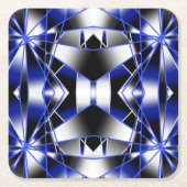 Blauer Gradient ausgefüllter mechanischer Zeichnen Rechteckiger Pappuntersetzer (Vorderseite)