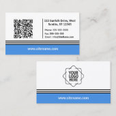 Blauer Gradient Bottom Einfach Modern Beruflich Visitenkarte (Vorne/Hinten)