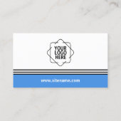 Blauer Gradient Bottom Einfach Modern Beruflich Visitenkarte (Rückseite)