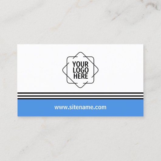 Blauer Gradient Bottom Einfach Modern Beruflich Visitenkarte (Rückseite)