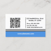 Blauer Gradient Bottom Einfach Modern Beruflich Visitenkarte (Vorderseite)