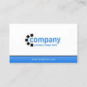 Blauer Gradient Bottom Einfach Modern Beruflich Visitenkarte (Rückseite)