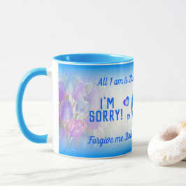 Blauer Gradient ich leid mit Pink Floral APOLOGY Tasse