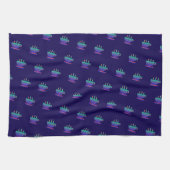 Blauer Gradient Kaffee Pause Geschirrtuch (Horizontal)