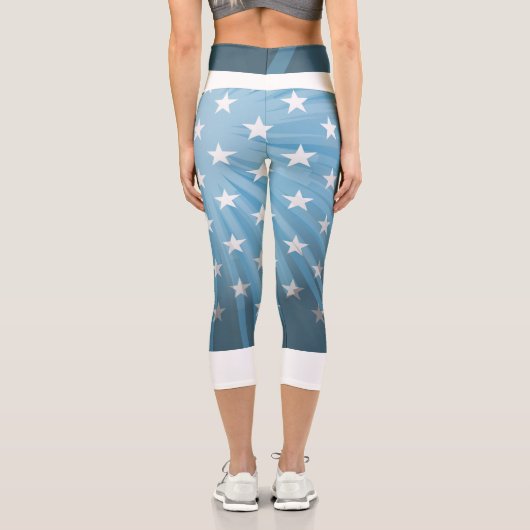 Blauer Gradient mit Sternen Hochgebirgster Capris (Rückseite)