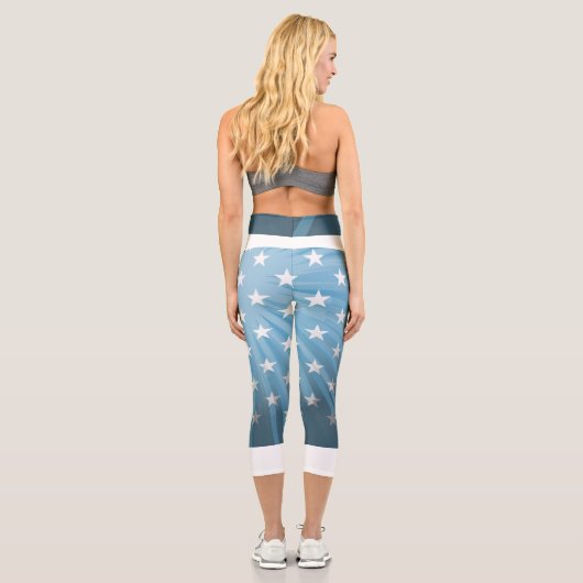 Blauer Gradient mit Sternen Hochgebirgster Capris (Rückseite)