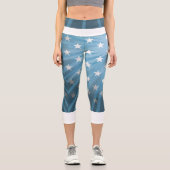 Blauer Gradient mit Sternen Hochgebirgster Capris (Vorderseite)