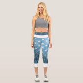 Blauer Gradient mit Sternen Hochgebirgster Capris (Vorderseite)