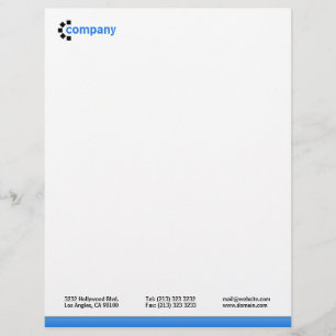 Blauer Gradient Unterseite Briefkopf