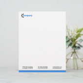 Blauer Gradient Unterseite Briefkopf (Stehend Vorderseite)