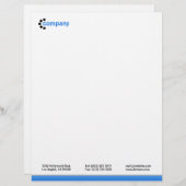 Blauer Gradient Unterseite Briefkopf (Vorne/Hinten)