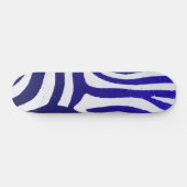 Blauer Gradient-Zebra-Streifen auf weißem modernen Skateboard (Horizontal)