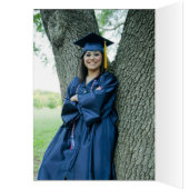 Blauer Graduierungsmütze - Glückwunsch in deutsche (Innen (Links))