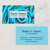 Blauer Graffiti-abstrakte Straßen-Kunst Visitenkarte (Vorne/Hinten)