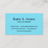 Blauer Graffiti-abstrakte Straßen-Kunst Visitenkarte (Rückseite)