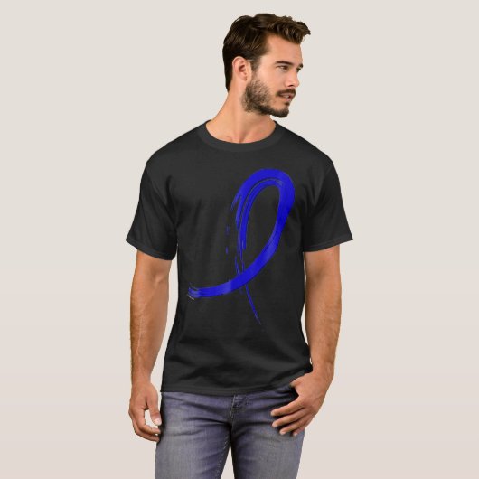 Blauer Graffiti-Ribbon T-Shirt (Vorne ganz)