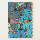 Blauer Graffiti Wochen-/Monatsplaner Planer (Rückseite)